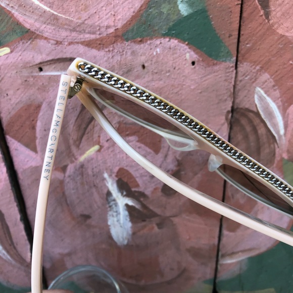 Stella McCartney pink and white sunglasses